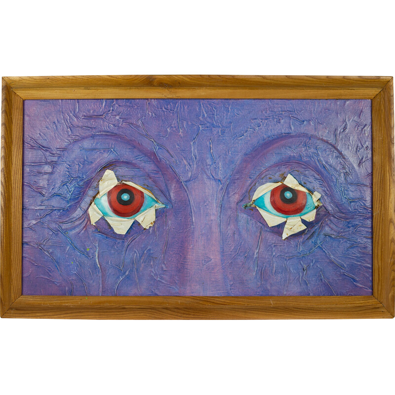 Vintage painting "The Eyes of Tobie" by Vincent Gonzalez
