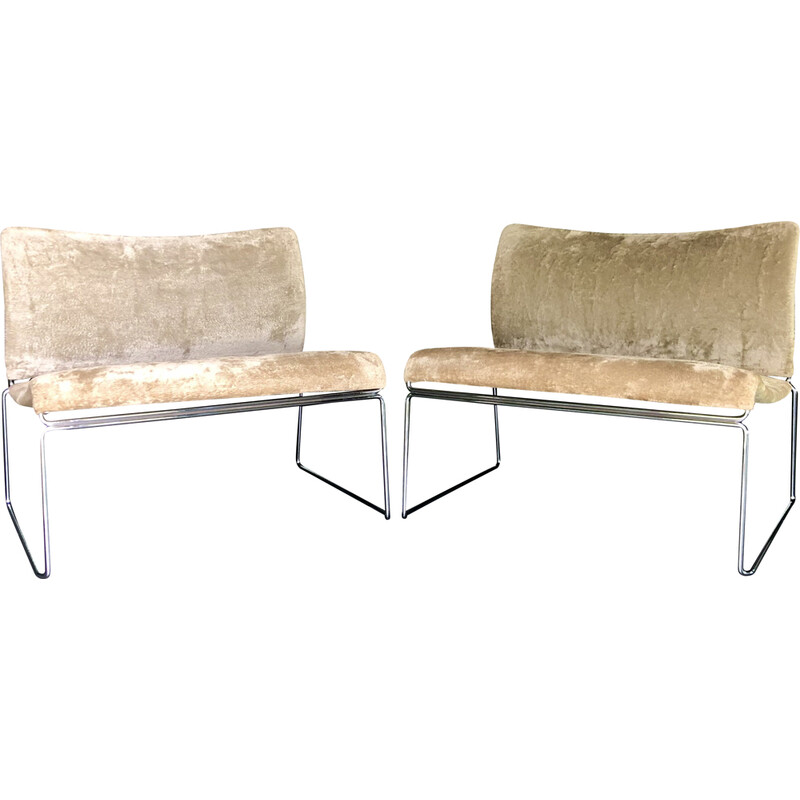 Pair of vintage armchairs "Saghi" by Kazuhide Takahama for Simon, Italy 1970