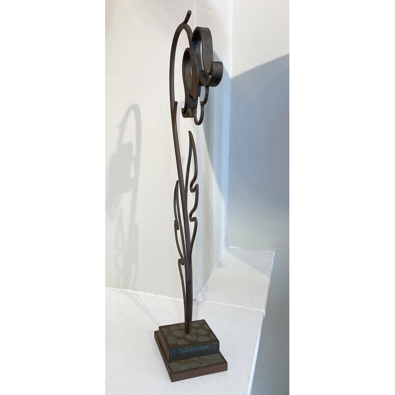 Mid-century bronze flower sculpture