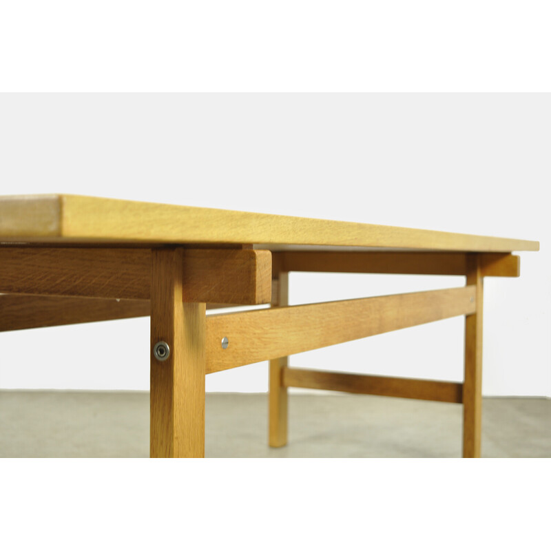 Table basse vintage en chêne par Hans J Wegner pour Andres Tuck, Danemark 1960