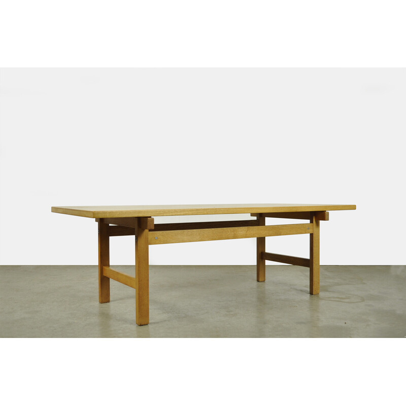 Vintage oakwood coffee table by Hans J Wegner for Andres Tuck, Denmark 1960