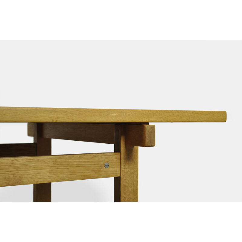 Vintage oakwood coffee table by Hans J Wegner for Andres Tuck, Denmark 1960