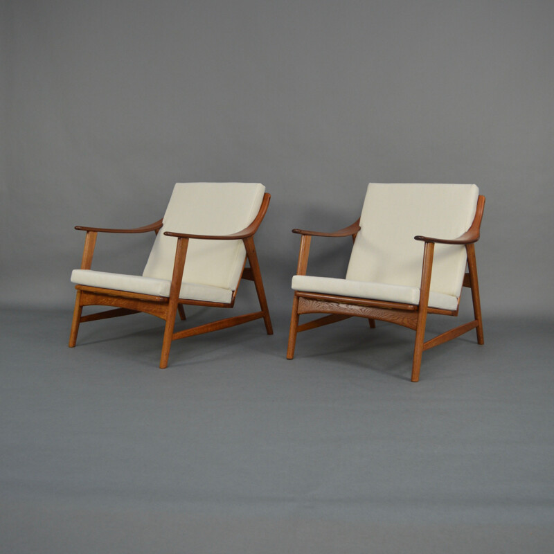 Paire de fauteuils en teck d'Arne Hovmand Olsen pour Mogens Kold - 1950