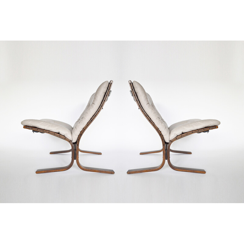 Pair of vintage Siesta armchairs by Ingmar Relling for Westnofa, 1960s