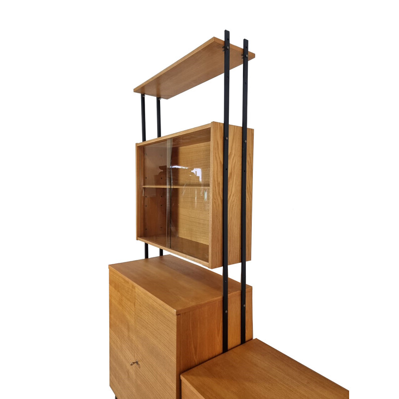 Juego de 3 muebles altos modulares vintage para Interier Praha, Checoslovaquia Años 70