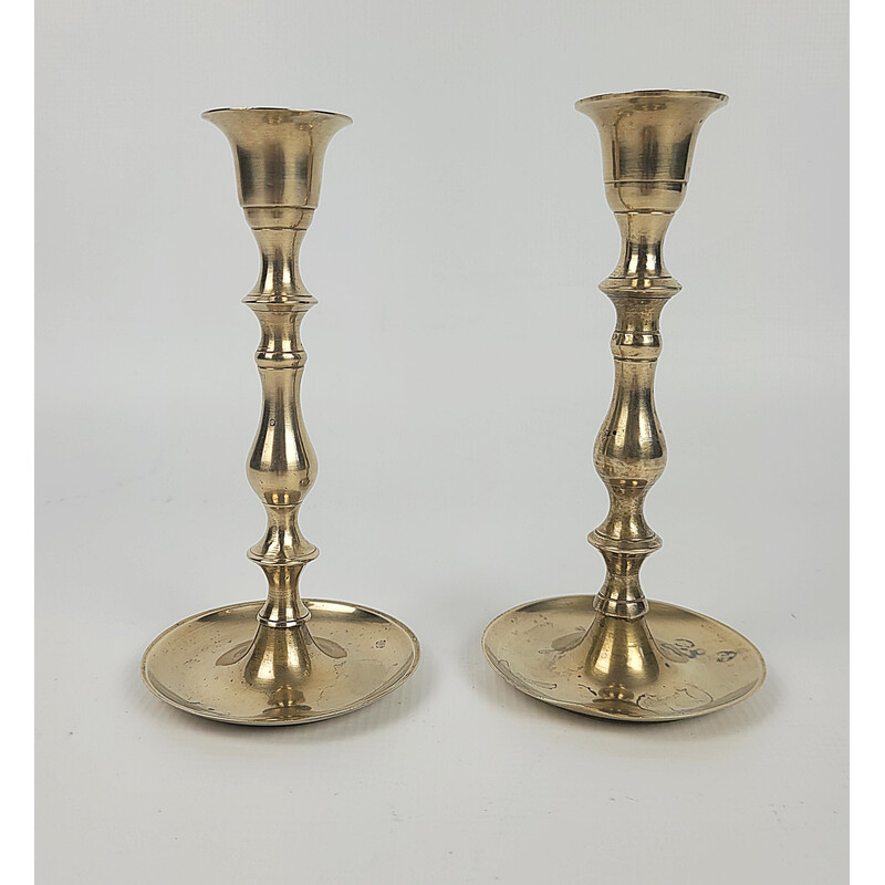 Pair of vintage brass candlesticks, 1970s