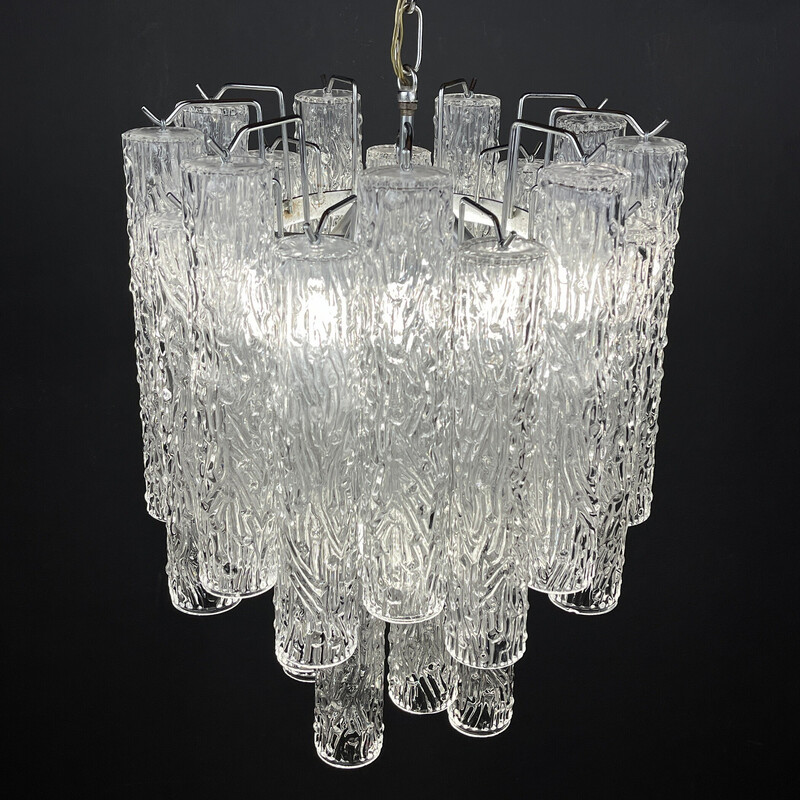 Vintage Tronchi chandelier in Murano glass by Toni Zuccheri for Venini and Co, Italy 1960