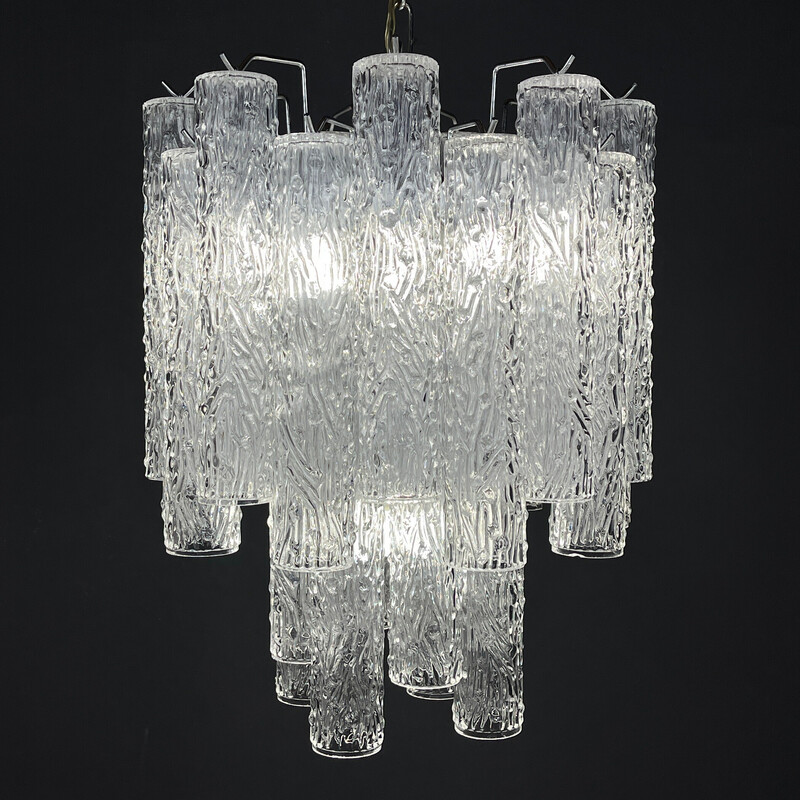 Lámpara Tronchi vintage en cristal de Murano por Toni Zuccheri para Venini and Co, Italia 1960
