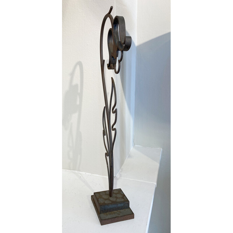Sculpture de fleurs vintage en bronze par Michel Zadounaïsky, France 1989