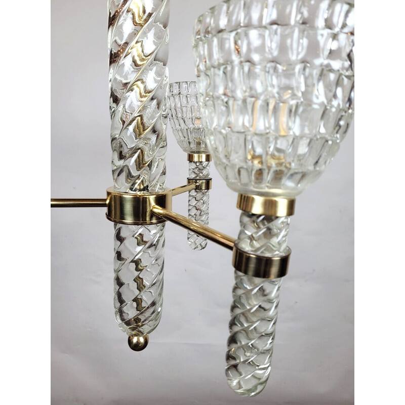 Mid-century Italian ceiling lamp in Murano glass, 1950s