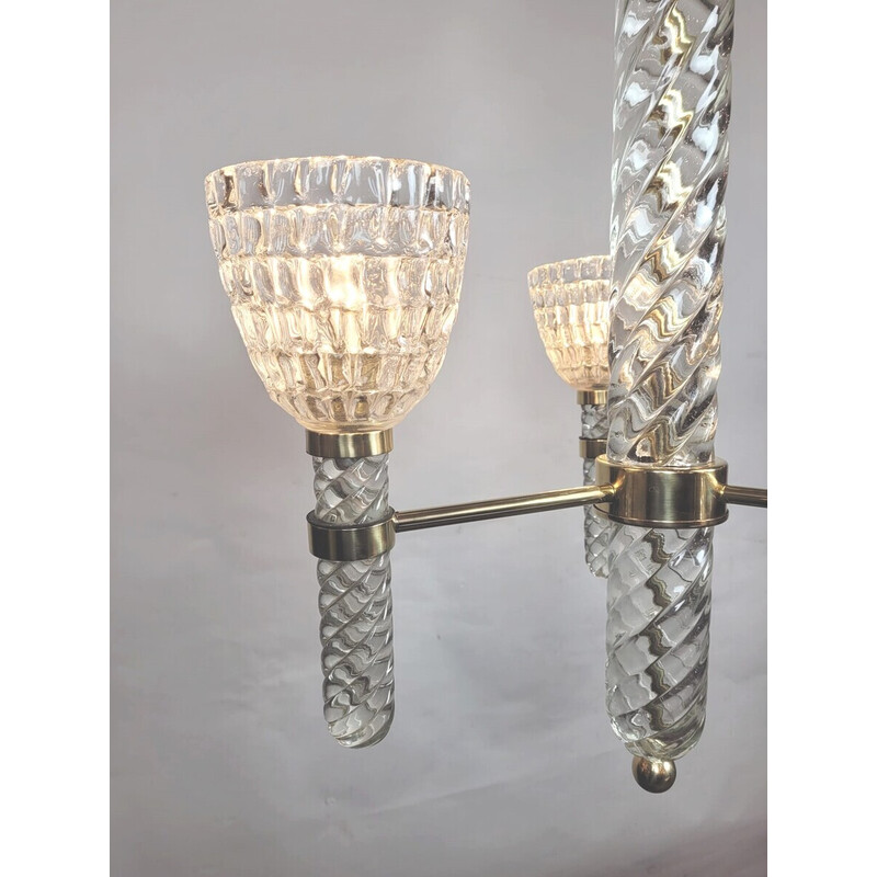 Mid-century Italian ceiling lamp in Murano glass, 1950s