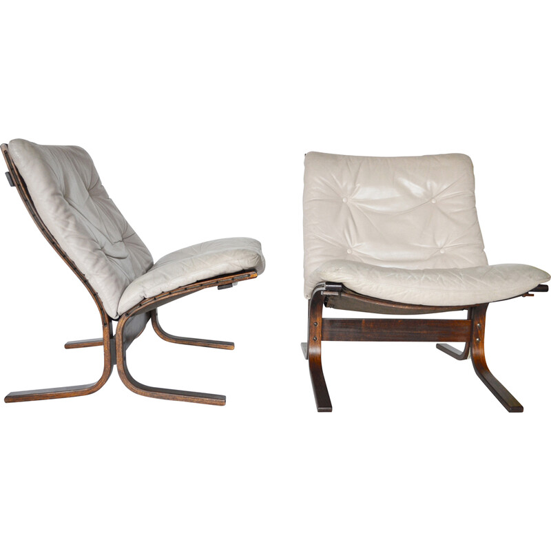 Pair of vintage Siesta armchairs by Ingmar Relling for Westnofa, 1960s