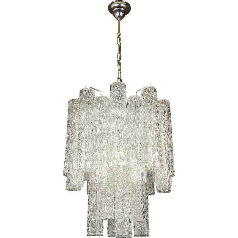 Vintage Tronchi chandelier in Murano glass by Toni Zuccheri for Venini and Co, Italy 1960