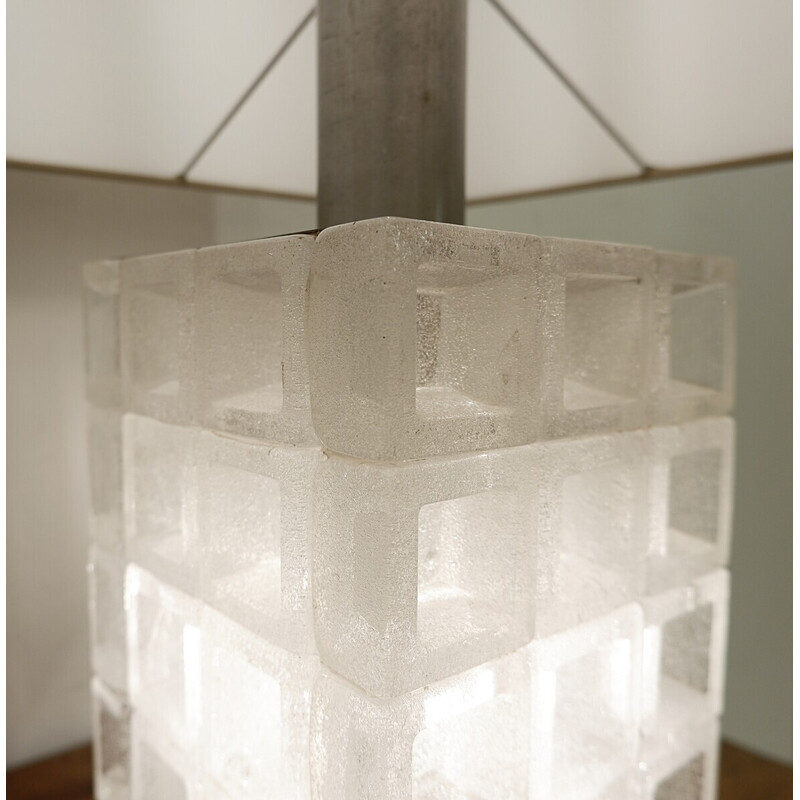Lampe de table vintage en verre de Murano par Albano Poli pour Poliarte, 1960