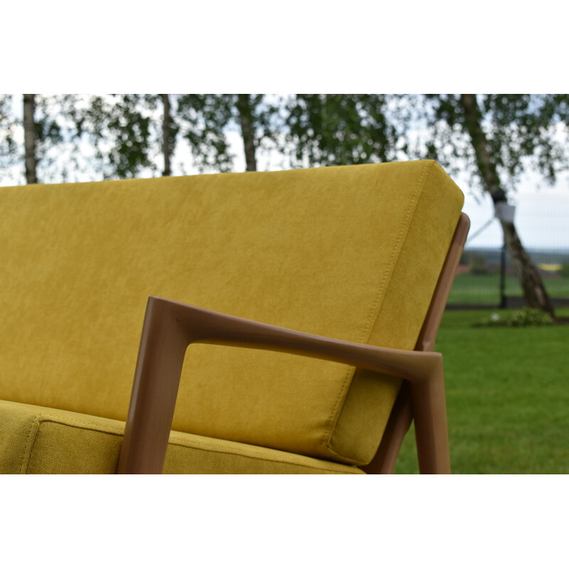 Vintage Scandinavian yellow 2-seater sofa, 1960s