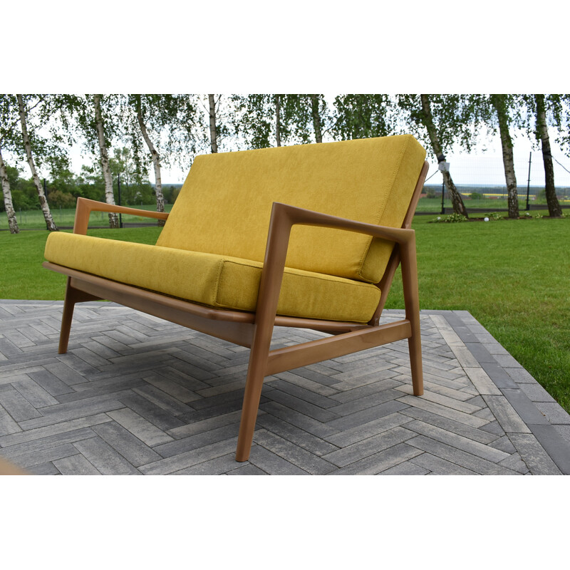 Vintage Scandinavian yellow 2-seater sofa, 1960s