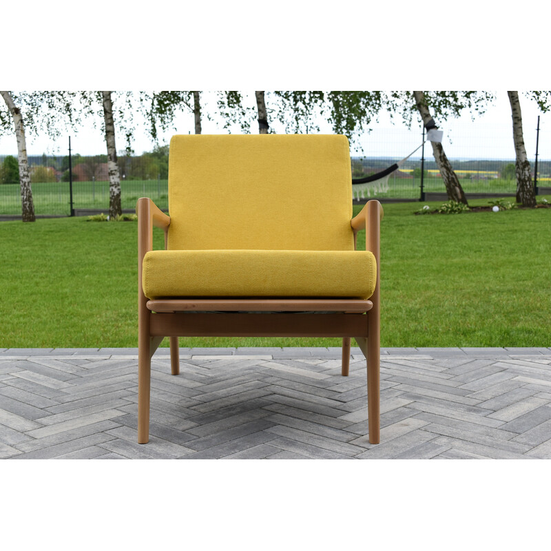 Set da salotto giallo vintage scandinavo, anni '60