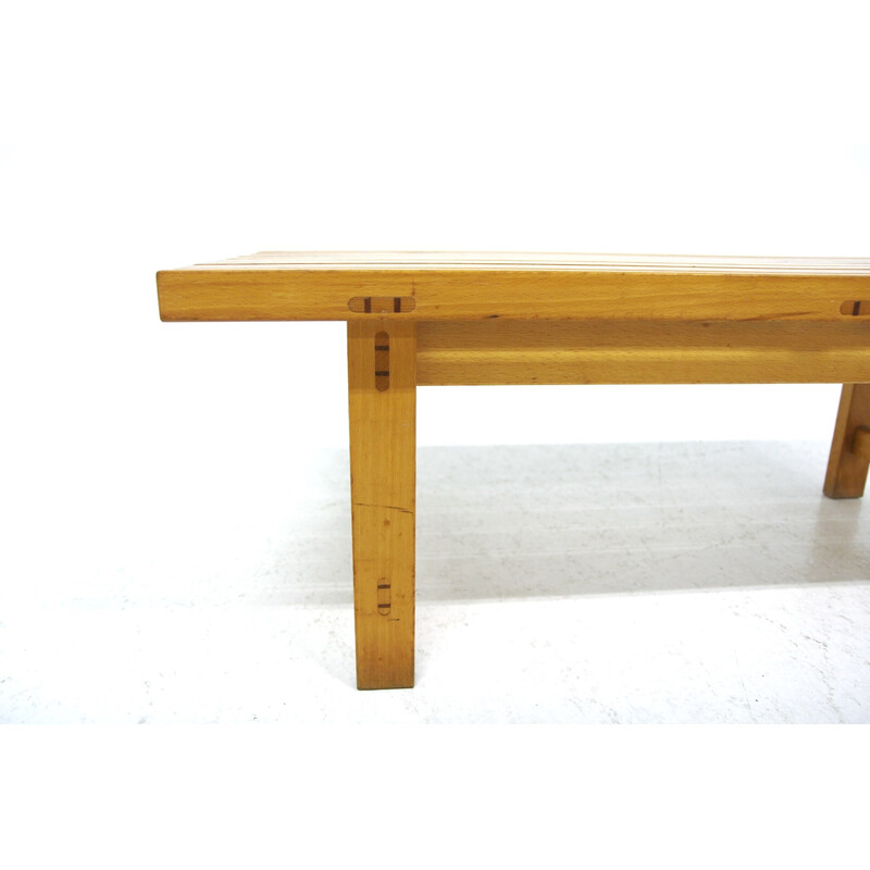 Vintage pine bench by Hugo Svensson for Bjärnums Möbelfabrik, Sweden 1960s