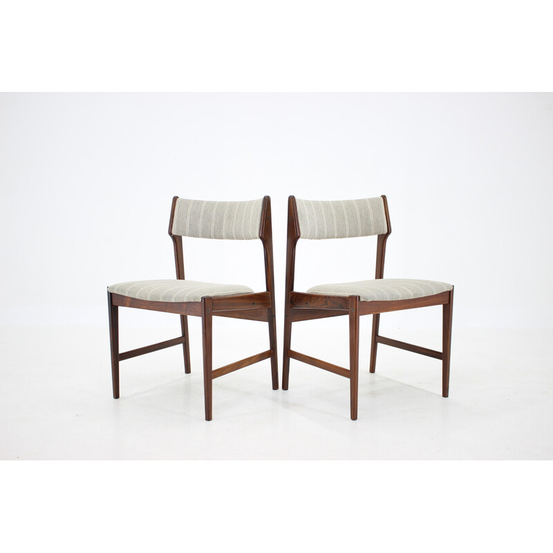 Set of 6 vintage rosewood chairs by Erich Buch, Denmark 1960