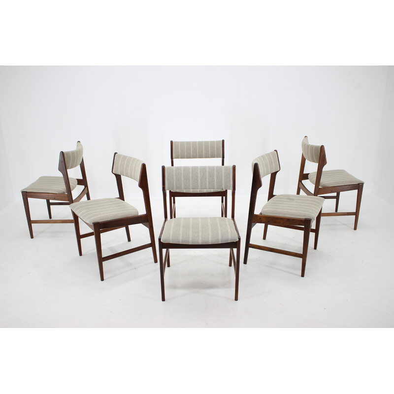 Conjunto de 6 cadeiras vintage em pau-rosa de Erich Buch, Dinamarca 1960
