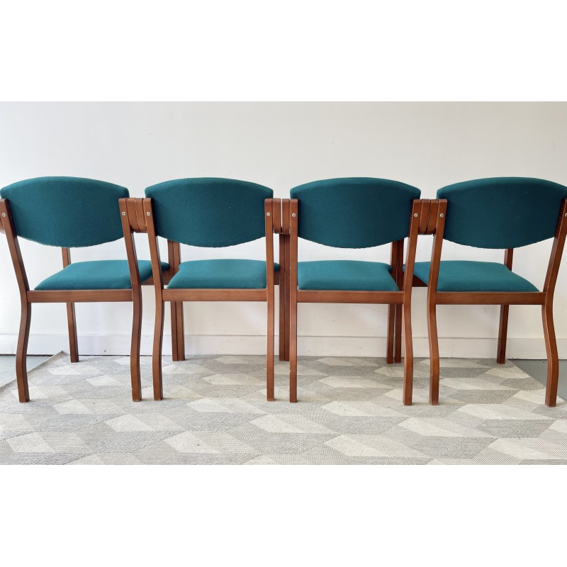 Set of 4 vintage reception office armchairs, 1990s