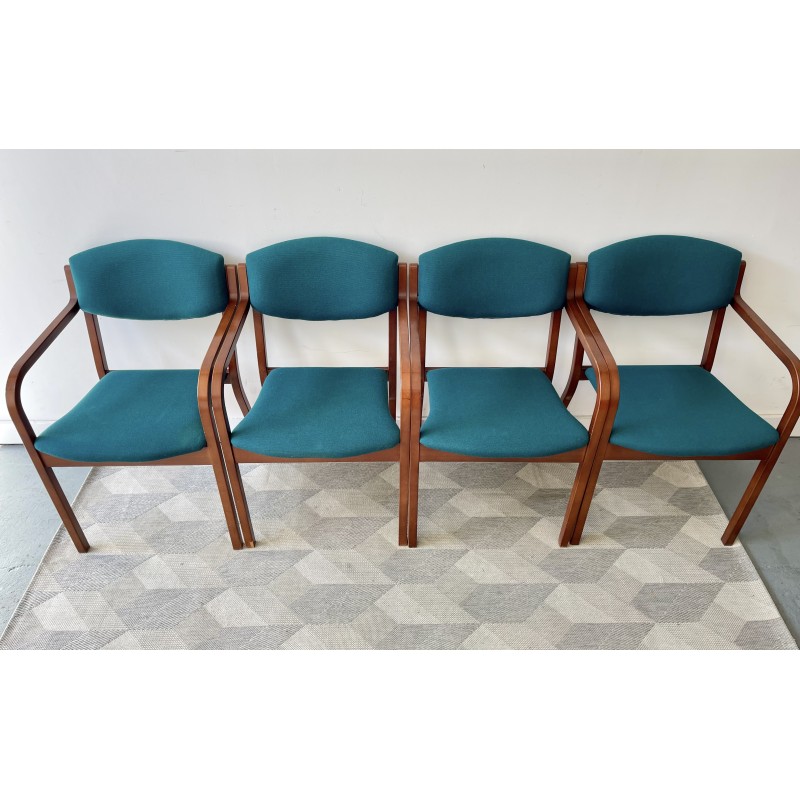Ensemble de 4 fauteuils de réception vintage, 1990