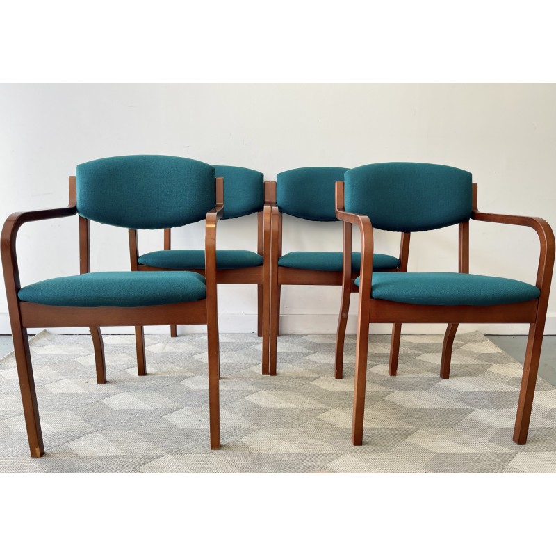 Set of 4 vintage reception office armchairs, 1990s