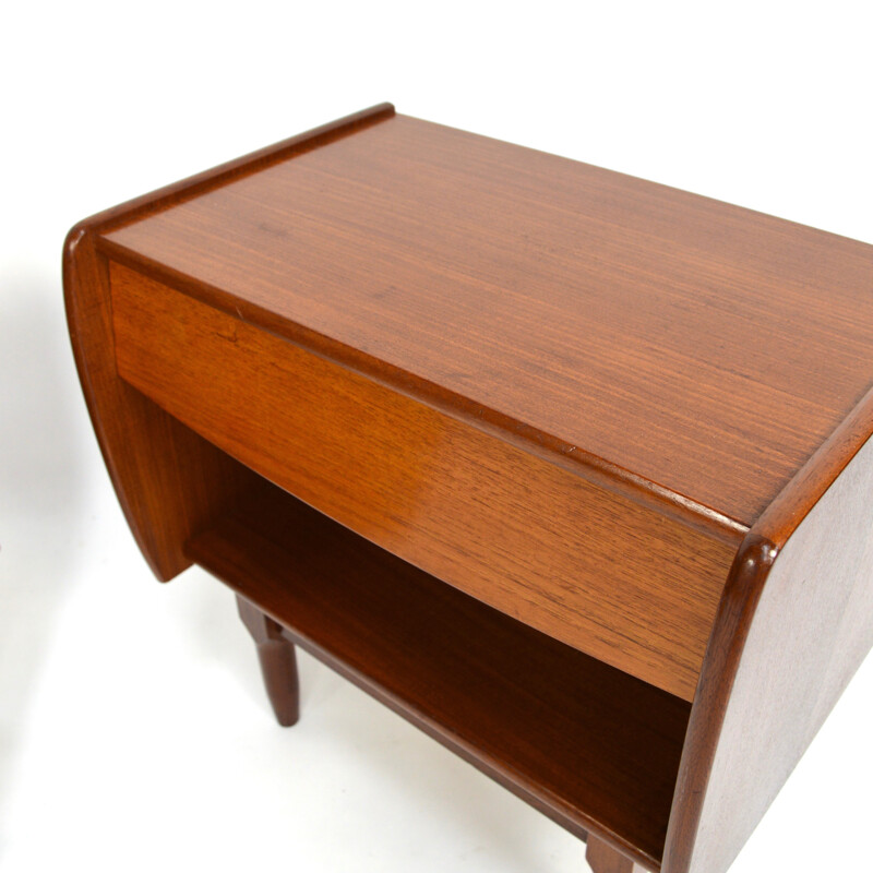 Pair of teak mid century night stand - 1960s 