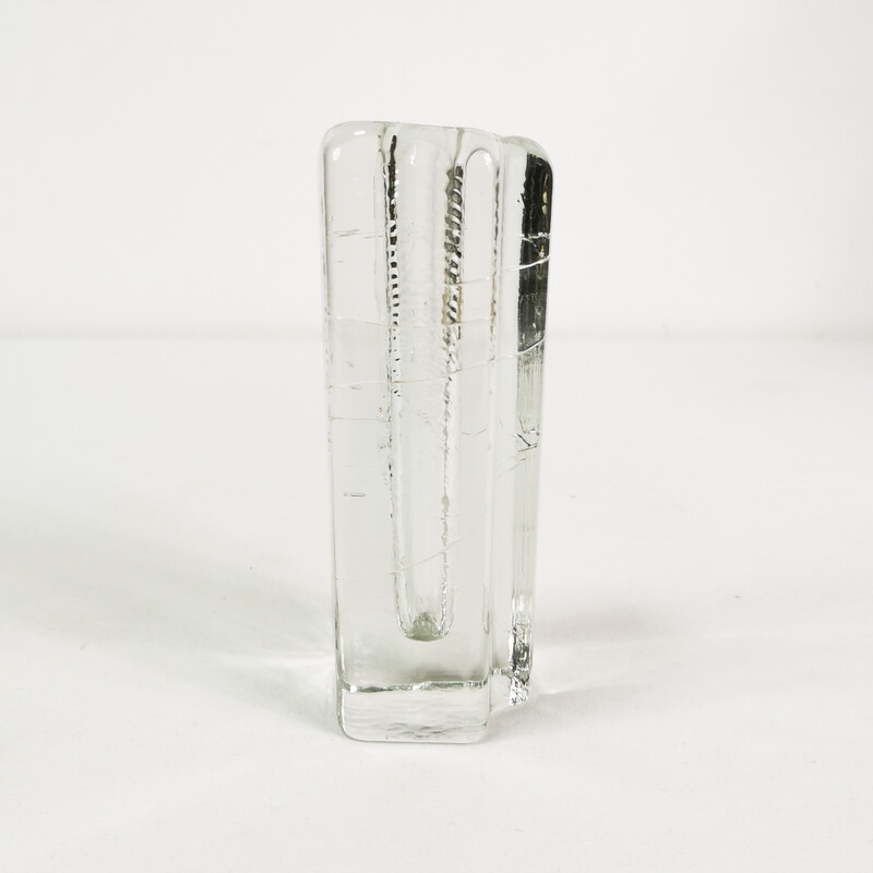 Vintage crystal glass vase by Christinen Hutte, Germany 1960