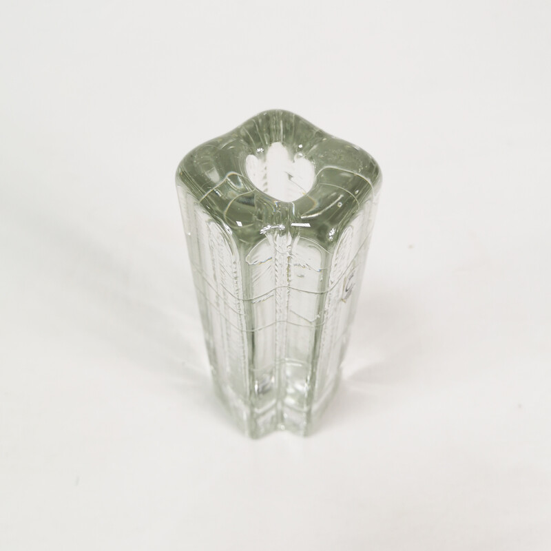 Vintage crystal glass vase by Christinen Hutte, Germany 1960