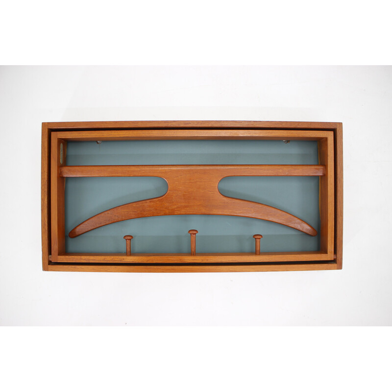 Vintage Adam Hoff and Poul Østergaard teak coat rack, 1960