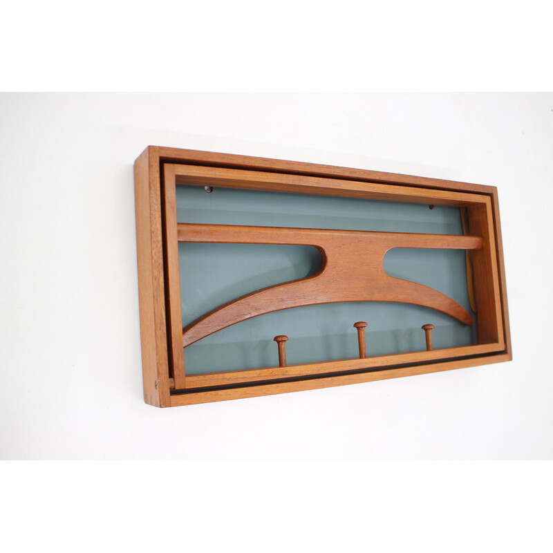 Vintage Adam Hoff and Poul Østergaard teak coat rack, 1960