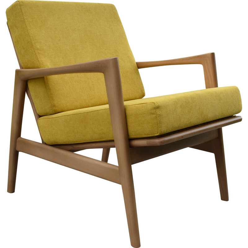 fauteuil jaune vintage - 1960