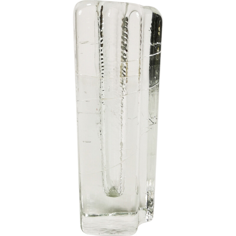 Vintage crystal glass vase by Christinen Hutte, Germany 1960