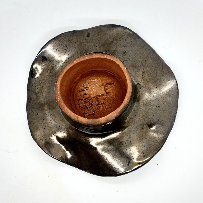 Candelabro de cerámica vintage, República Checa 1992