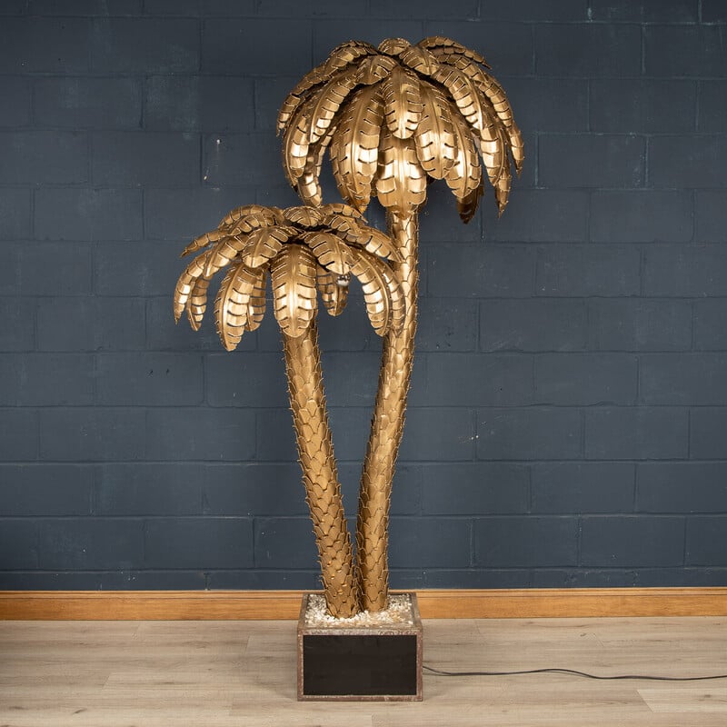 Vintage palm floor lamp by Maison Jansen, France 1970