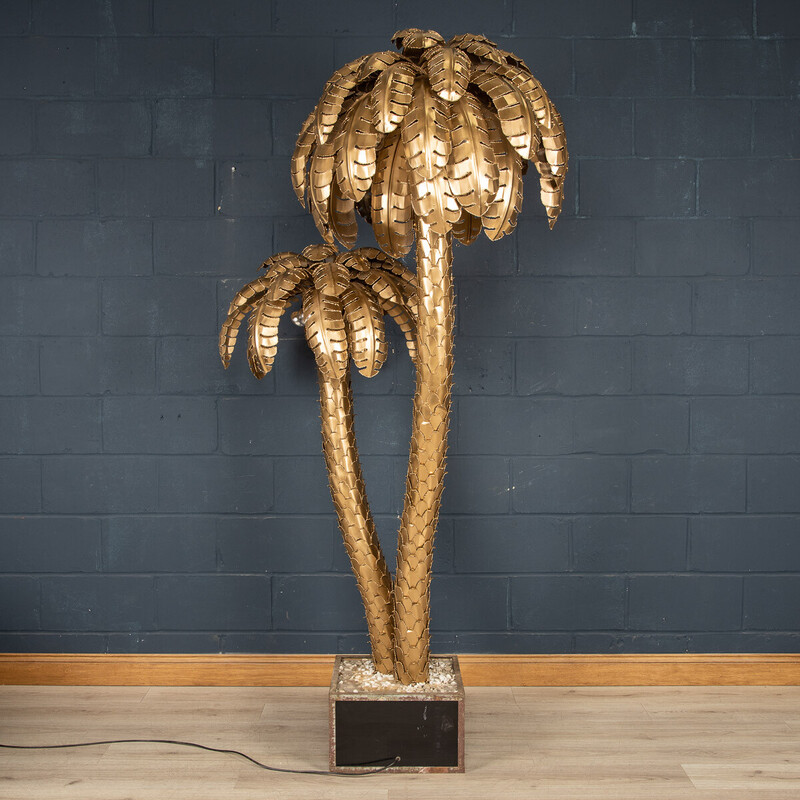 Lampada da terra vintage a forma di palma della Maison Jansen, Francia 1970