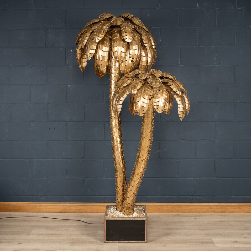 Vintage palm vloerlamp van Maison Jansen, Frankrijk 1970