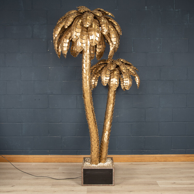 Vintage palm vloerlamp van Maison Jansen, Frankrijk 1970