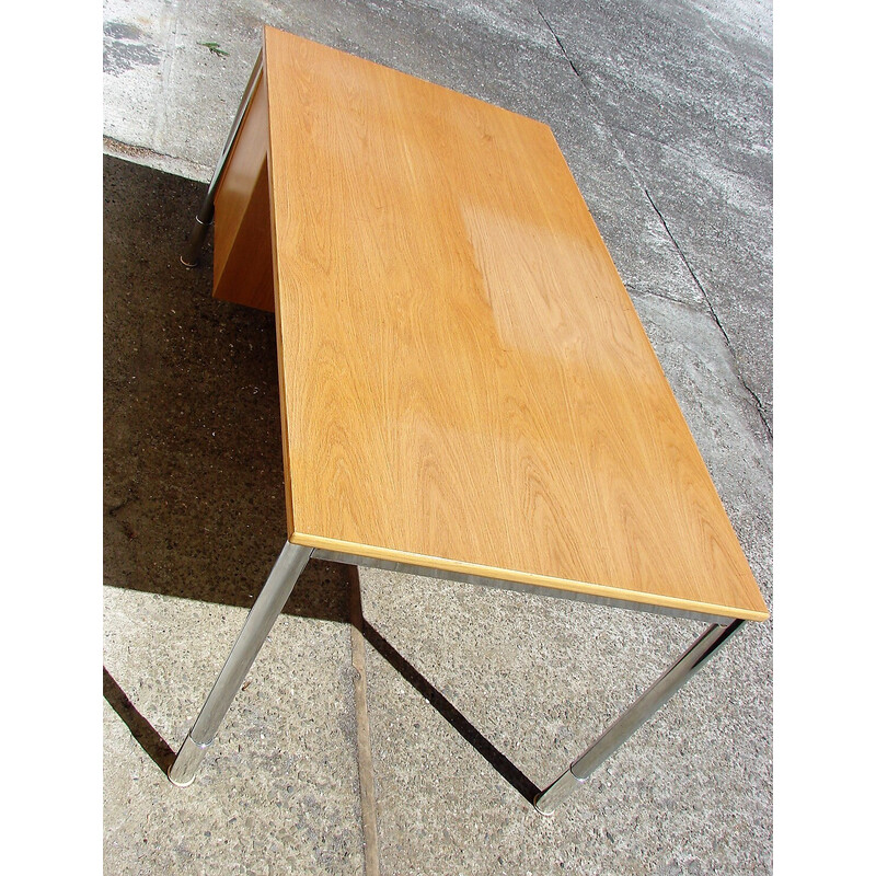 Vintage oak desk by Kinnarps, 1990