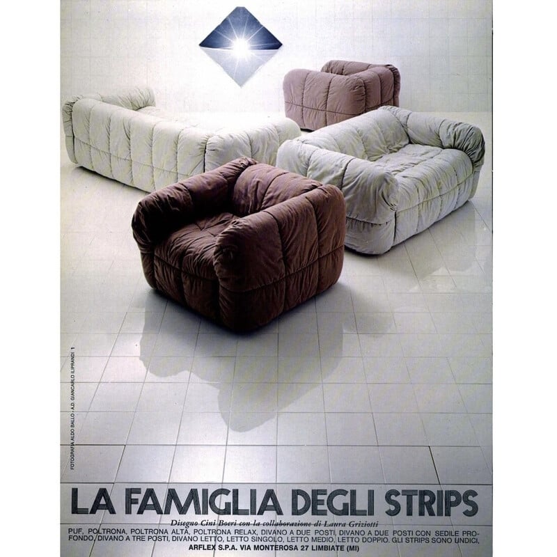 Vintage "Strips" armchair by Cini Boeri for Arflex, 1970