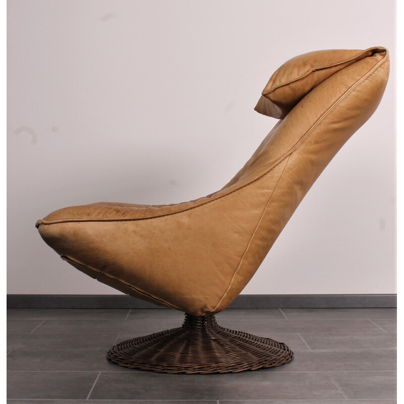Vintage Delantra lederen fauteuil