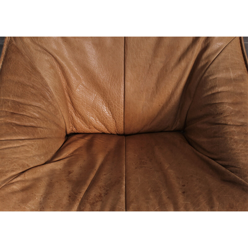 Vintage Delantra lederen fauteuil