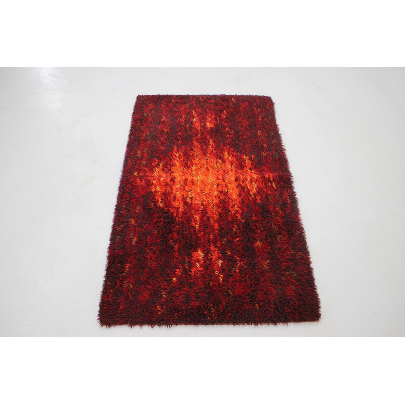 Tapis abstrait vintage en laine, Danemark 1970