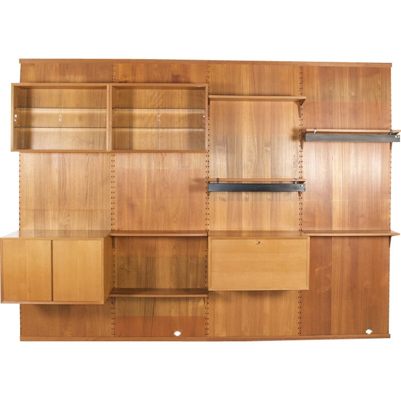 Modular vintage teak wall system by Poul Cadovius for Cado, 1959