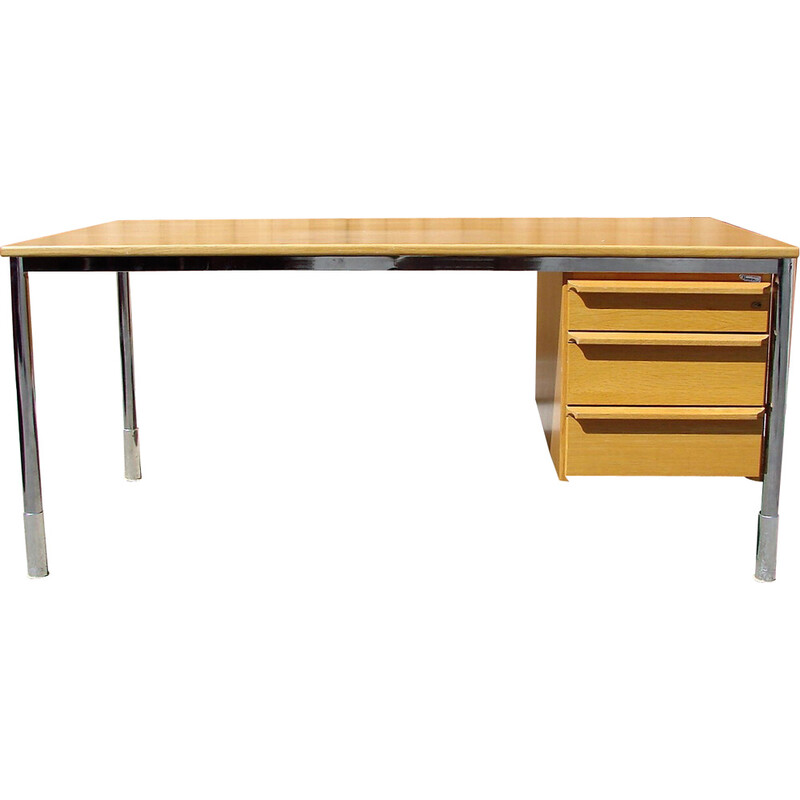 Vintage oak desk by Kinnarps, 1990