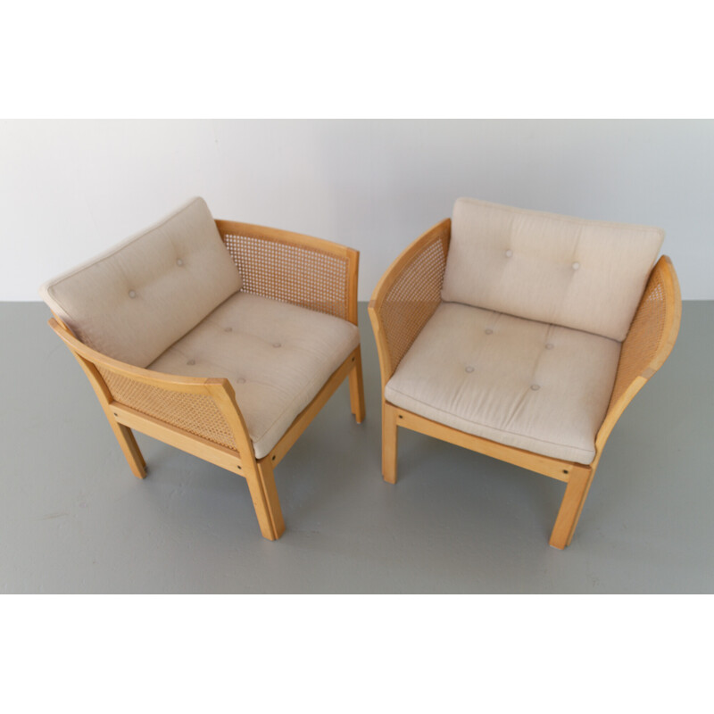 Pair of vintage Plexus armchairs by Illum Wikkelsø for Cfc Silkeborg, Denmark 1970