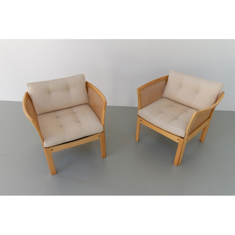 Paire de fauteuils Plexus vintage par Illum Wikkelsø pour Cfc Silkeborg, Danemark 1970