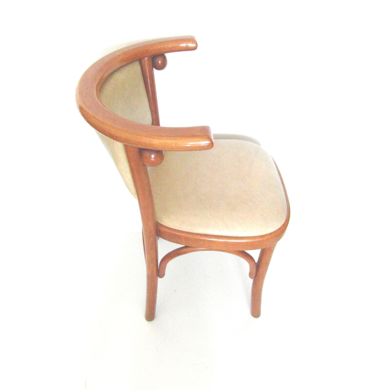 Fauteuil vintage en hêtre massif par Joseff Hoffmann - 1960