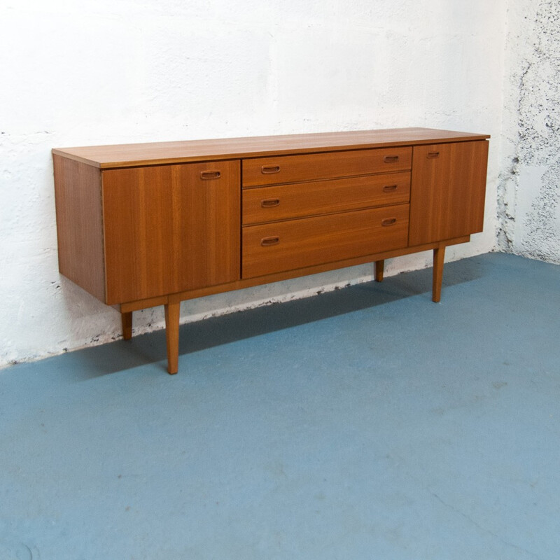 Enfilade scandinave en teck clair - 1960